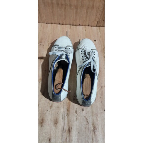 Clarks Mens Size 10.5 M 26115998 White Lace Up Canvas Boat Shoes - Picture 9 of 11